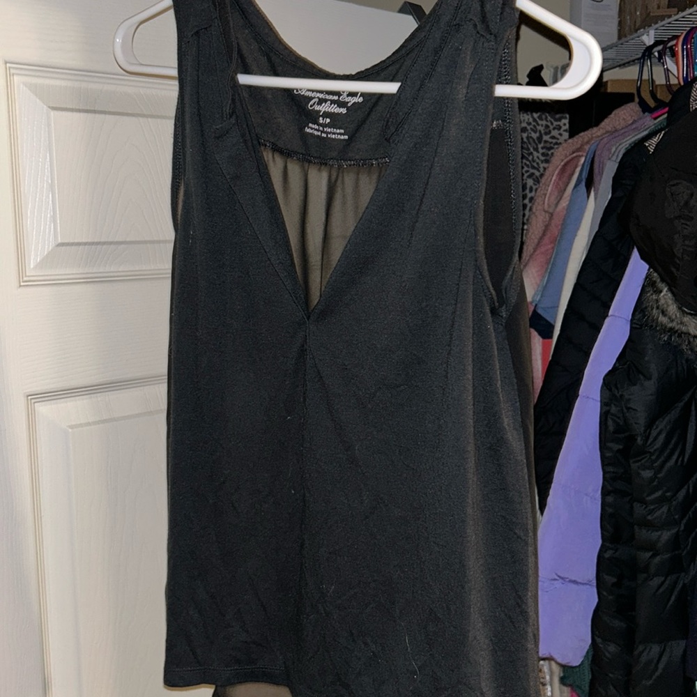 American Eagle tank top sheer back size S